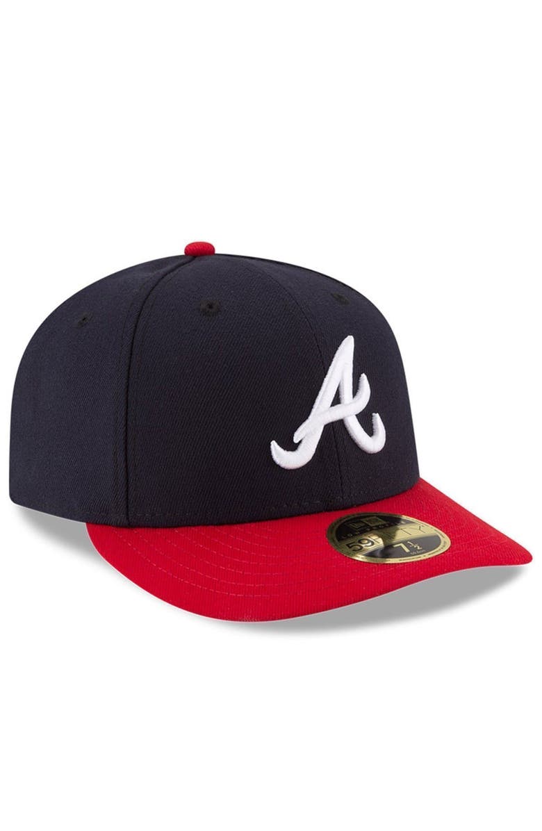 New Era Men's New Era Navy/Red Atlanta Braves Home Authentic Collection On-Field Low Profile 59FIFTY Fitted Hat, Alternate, color, 
