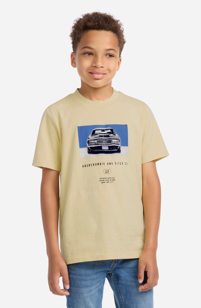 abercrombie kids Kids' Muscle Car Cotton Graphic T-Shirt, Alternate, color, Straw