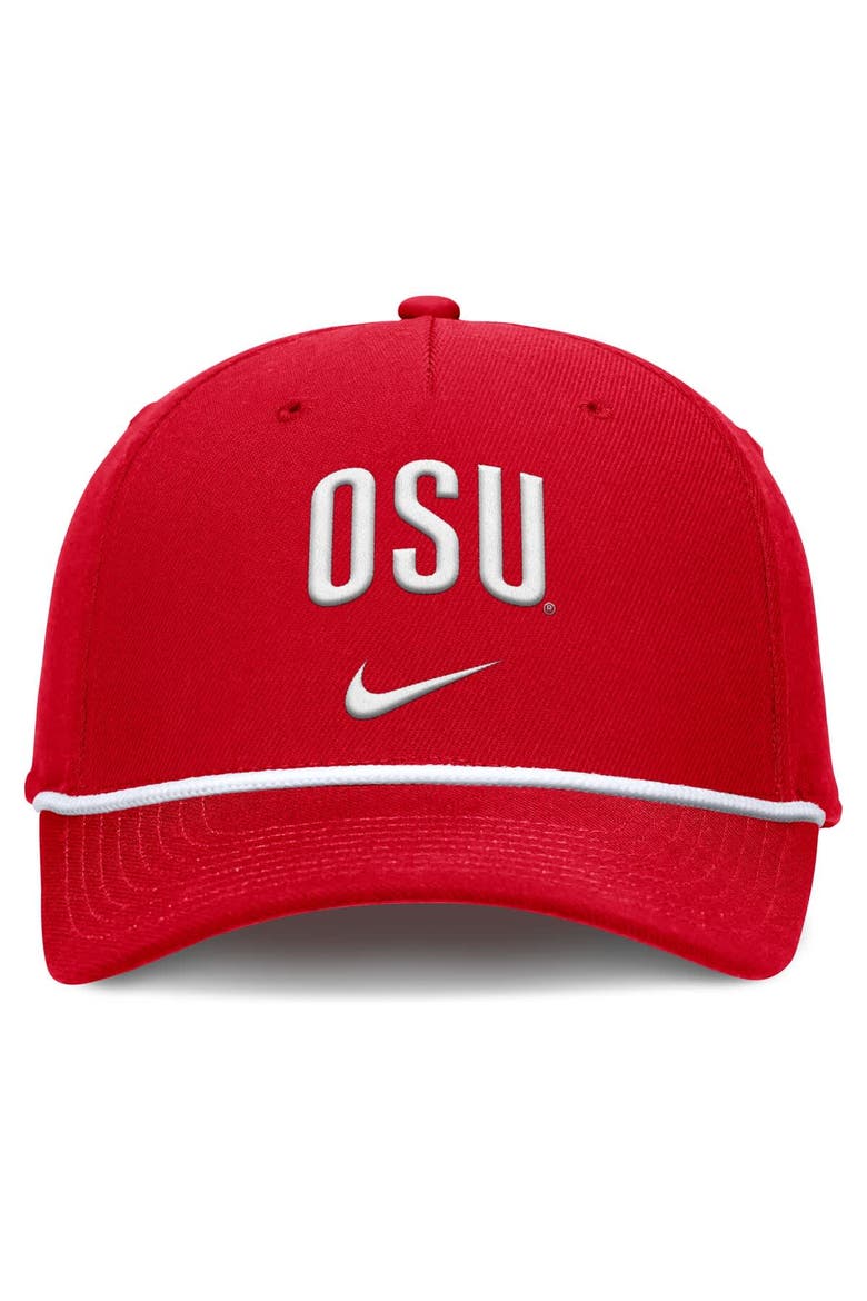 Men's Nike Scarlet Ohio State Buckeyes Rise Campus Adjustable Hat, Alternate, color, Scarlet