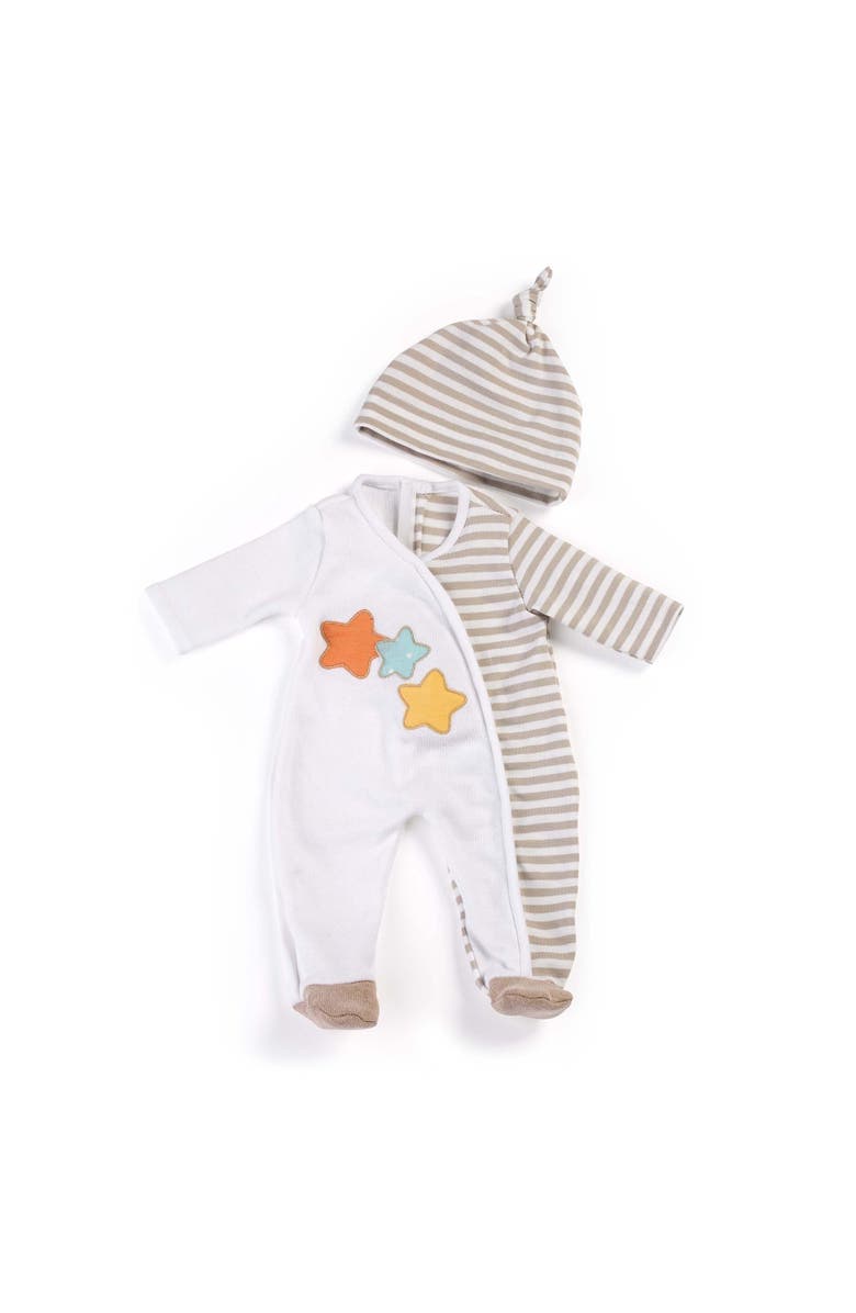 Miniland Gender Neutral Pajamas Outfit for 15 3/4" Baby Doll, Main, color, Grey Multi