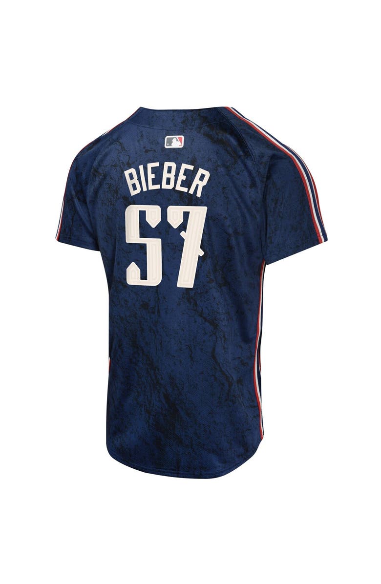 Nike Youth Nike Shane Bieber Navy Cleveland Guardians 2024 City Connect Limited Jersey, Alternate, color, 