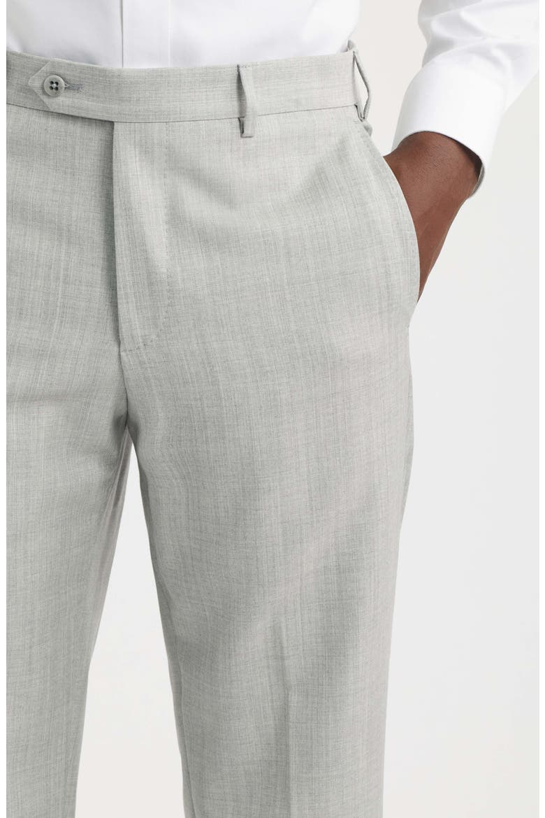 Devon Super 110s Serge Trousers, Alternate, color, PEARL GREY