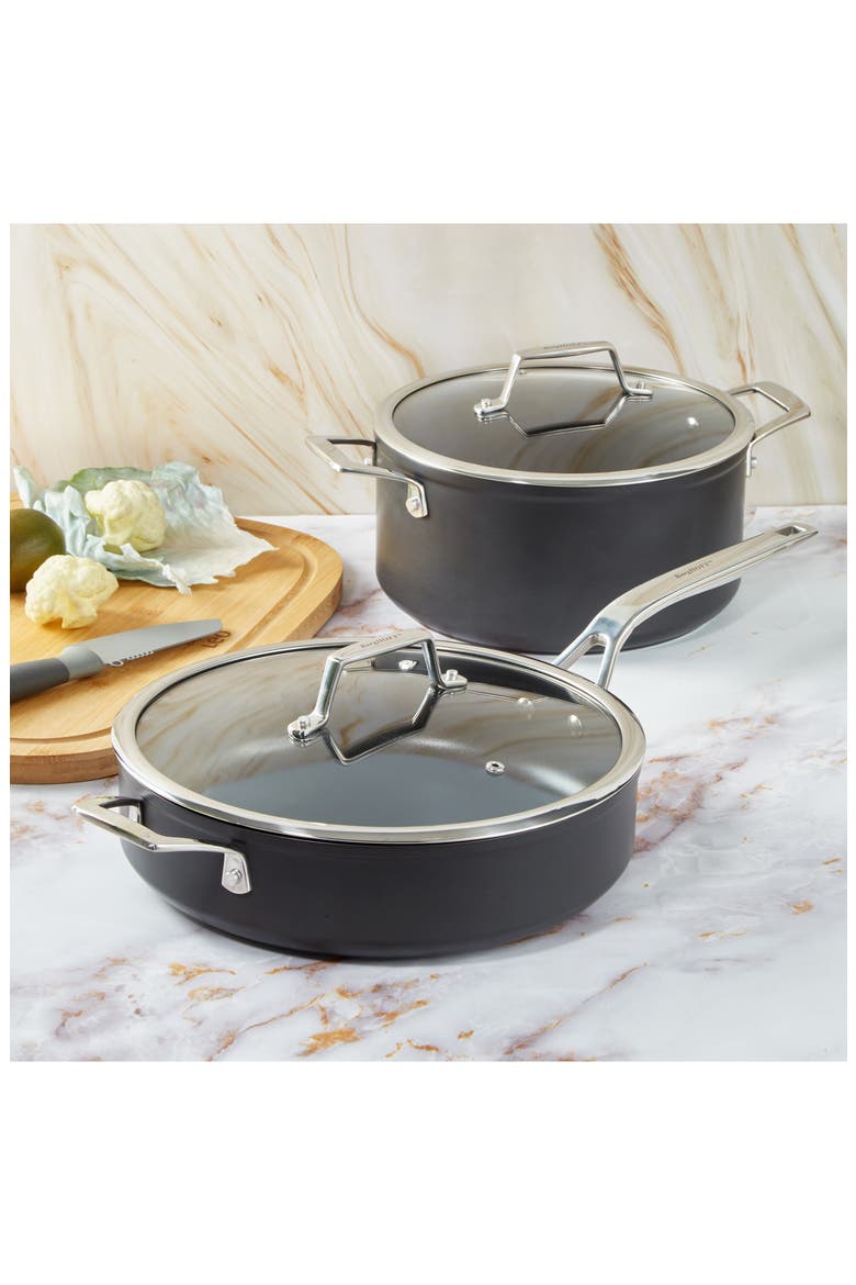 Hard Anodized 4-Piece Cookware Set, Alternate, color, BLACK