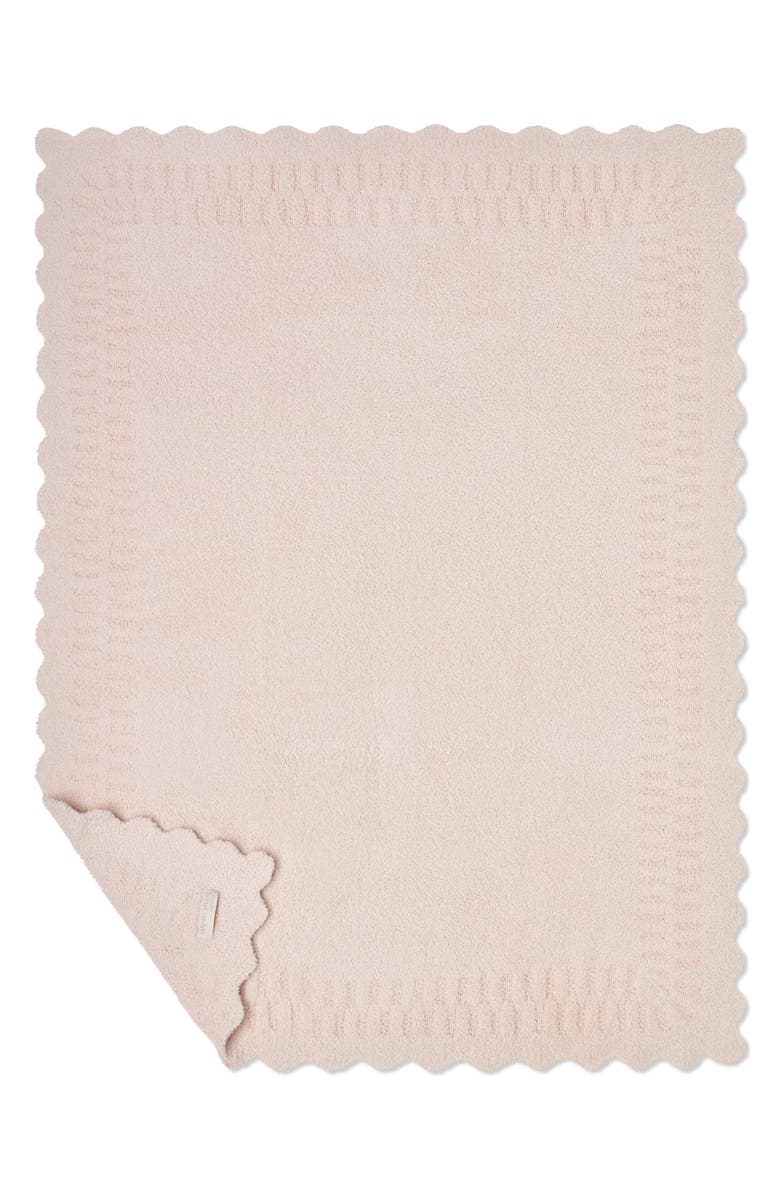 Barefoot Dreams<sup>®</sup> CozyChic<sup>®</sup> Cotton Seashell Texture Stoller Blanket, Main, color, Pink