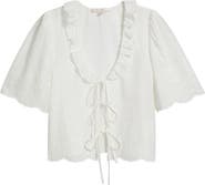 WAYF x Styled by COCO! Camilla Cotton Eyelet Crop Top