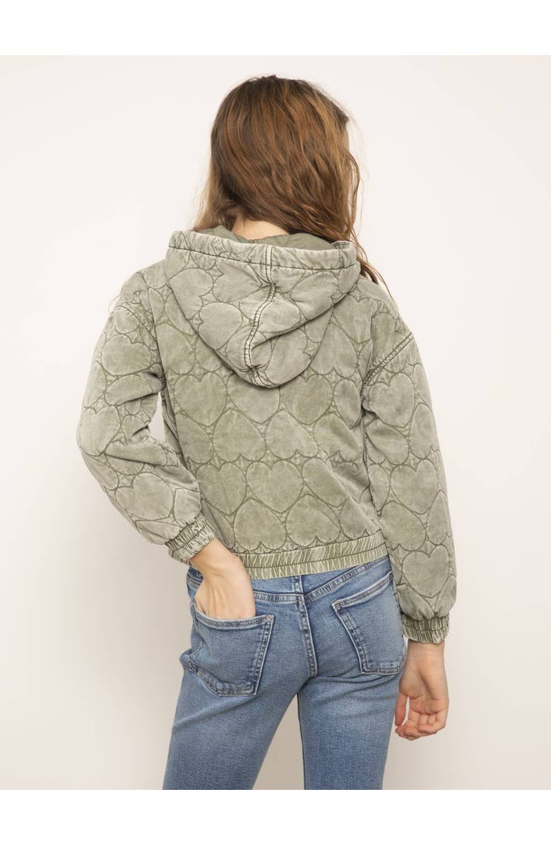 Central Park West Beck Quilted Heart Hooded Jacket, Alternate, color, 