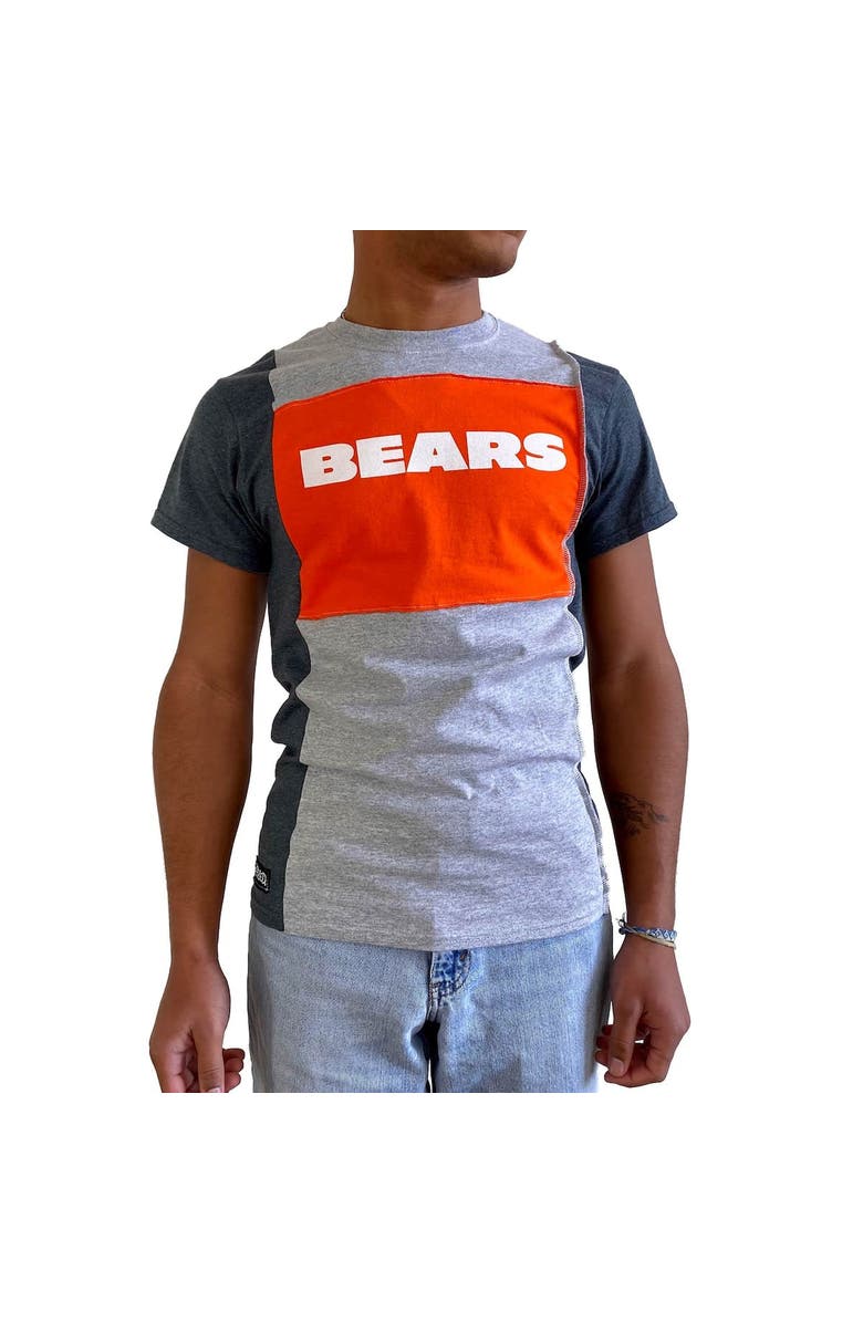 REFRIED APPAREL Men's Refried Apparel Heather Gray Chicago Bears Sustainable Split T-Shirt, Main, color,