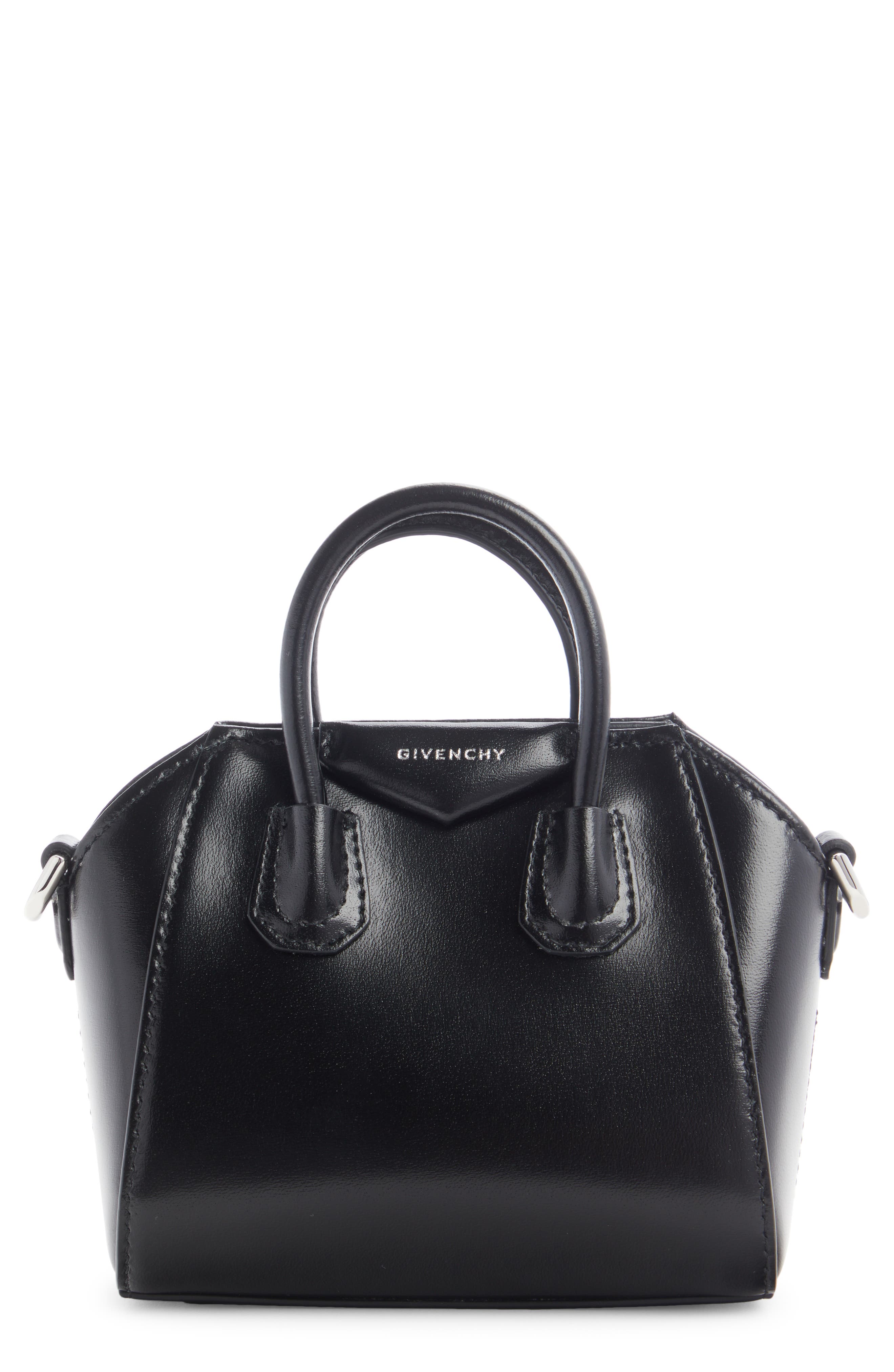 Givenchy Micro Antigona Leather Satchel, Main, color, 