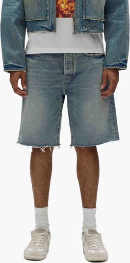 P059 Cast Iron Cutoff Denim Shorts