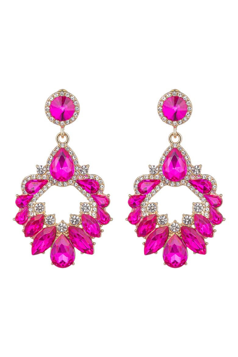Ari Crystal Statement Drop Earrings, Main, color, PINK