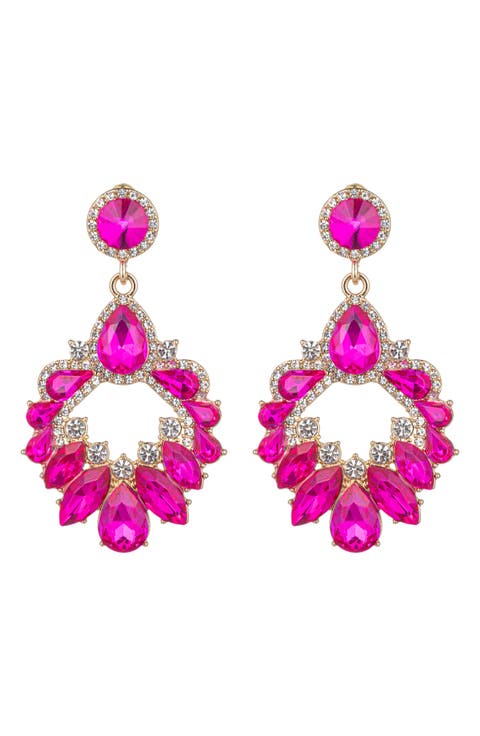 Ari Crystal Statement Drop Earrings