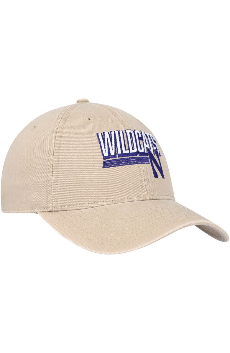 TOP OF THE WORLD Men's Top of the World Khaki Northwestern Wildcats Slice Adjustable Hat, Alternate, color, 