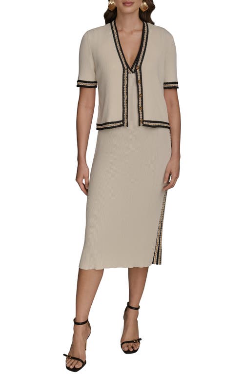 Donna Karan New York Ribbed Dress & Sweater Set