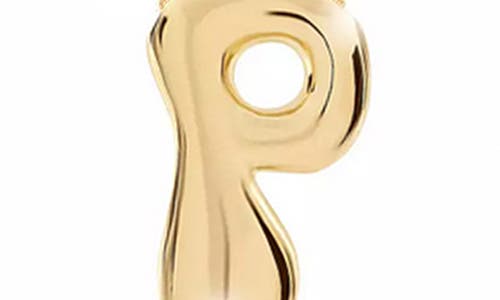 Jane Basch Designs Puffed Initial Pendant Necklace In Gold