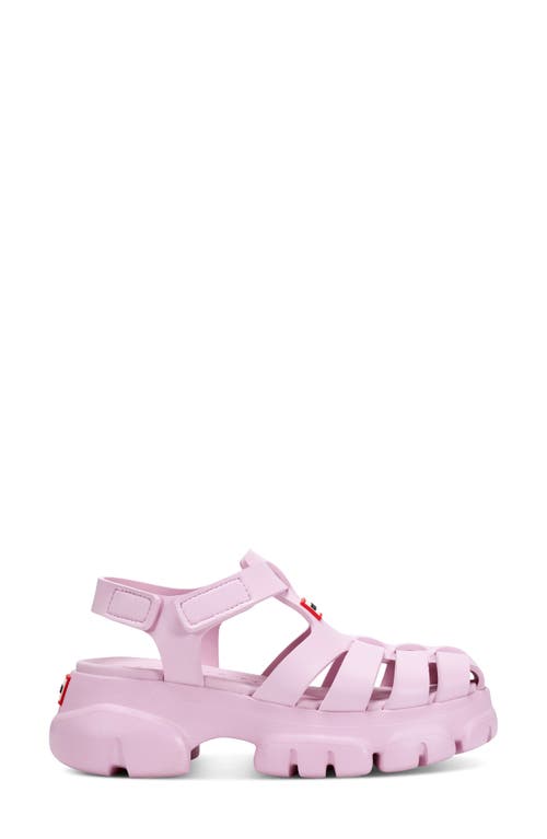 Hunter Belah Lug Sole Fisherman Sandal In Light Pink