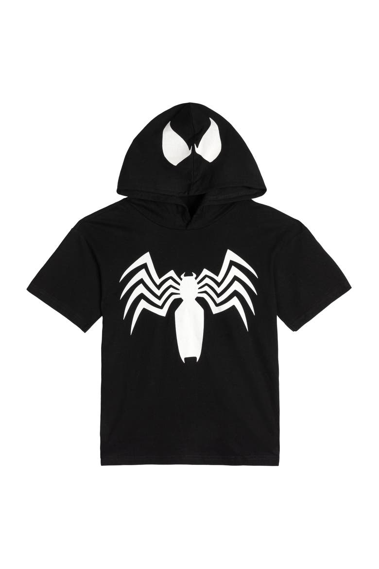 Spider-Man Venom Cosplay Hooded T-Shirt, Main, color, Venom Midnight Black