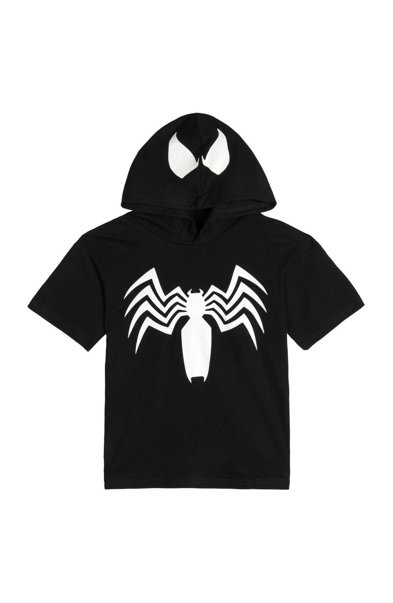 Marvel Spider-Man Venom Cosplay Hooded T-Shirt, Main, color, Venom Midnight Black
