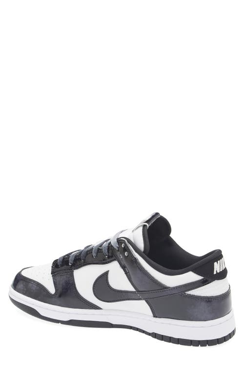 Nike Dunk Low Retro Sneakers In White Suede And Leather In White