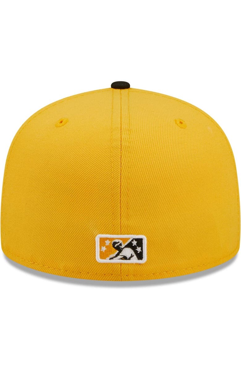 New Era Men's New Era Gold Salt Lake Bees Authentic Collection 59FIFTY Fitted Hat, Alternate, color, 
