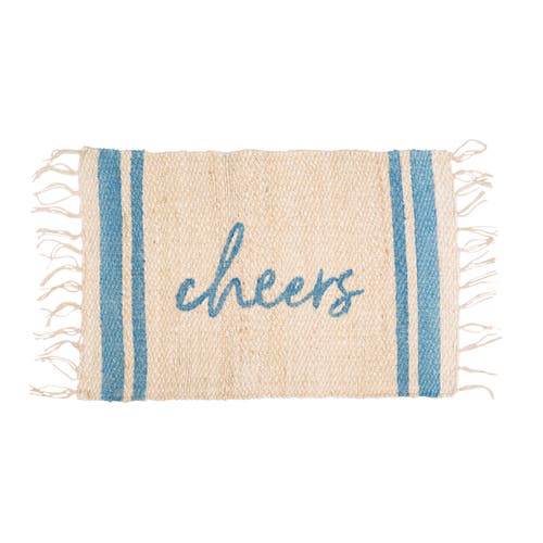 Carol & Frank Cheers Jute Rug In Blue