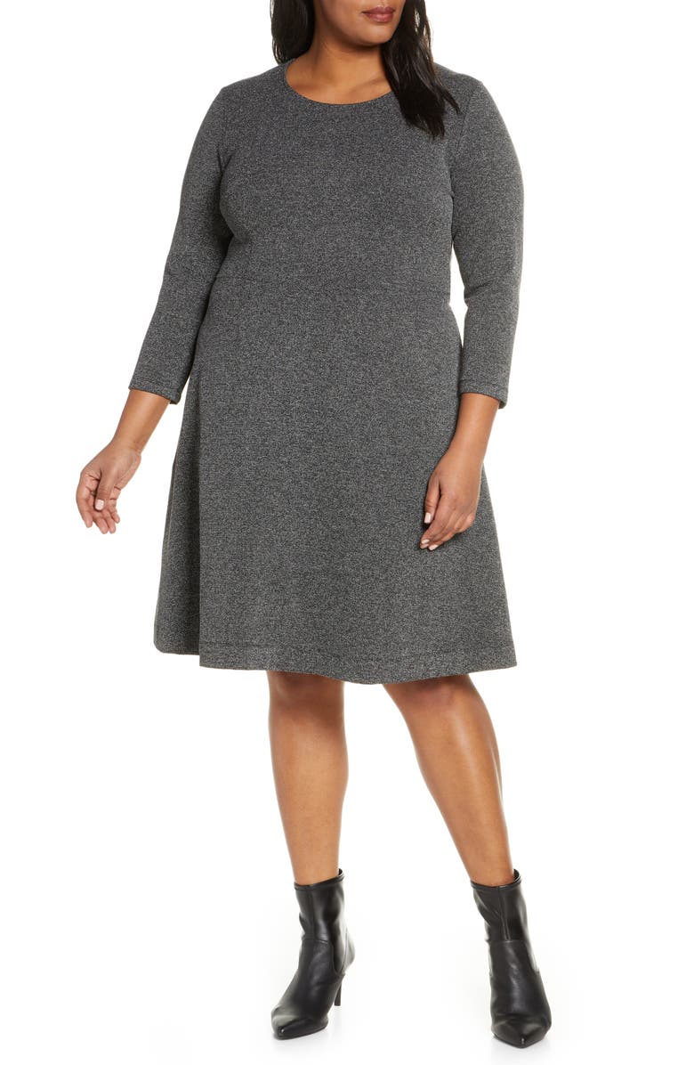 Leota Carly Jacquard Fit & Flare Dress, Main, color, 