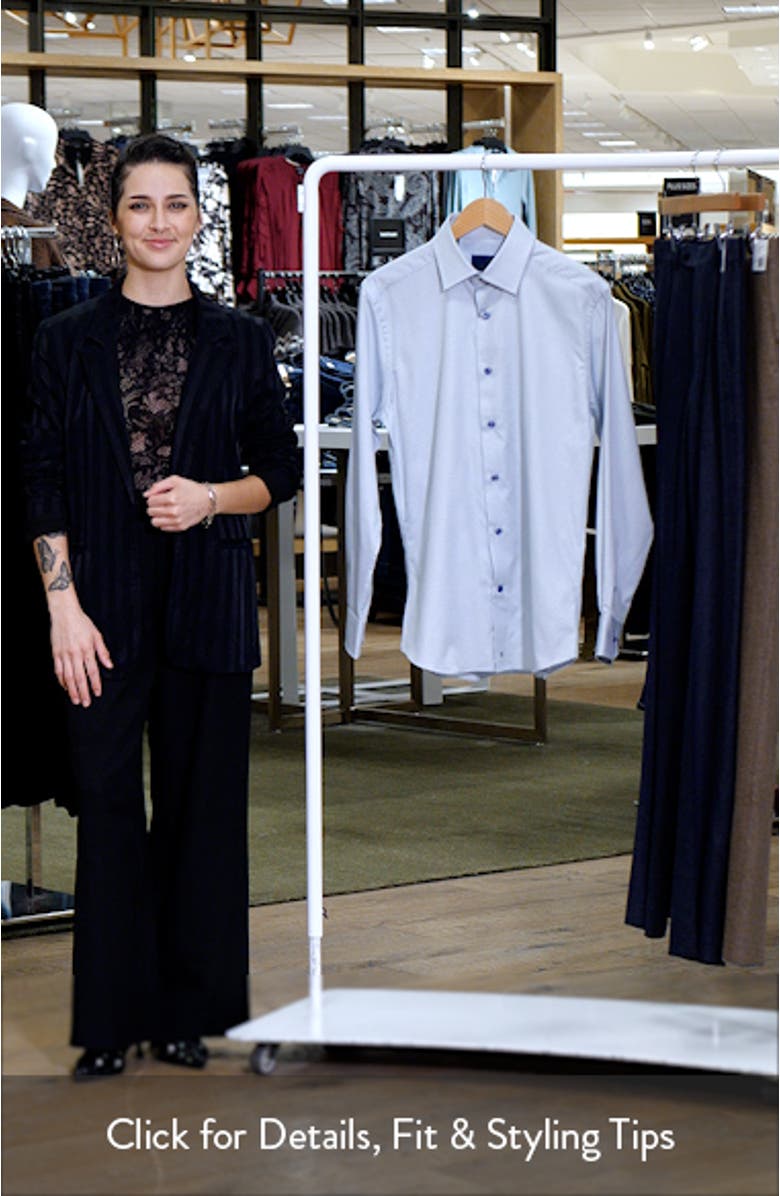 Trim Fit Micro Dobby Cotton Dress Shirt, sales video thumbnail