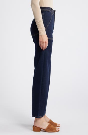 The Trapunto Ankle Straight Leg Jeans