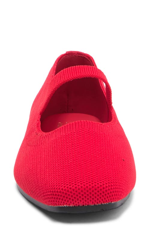 Taryn Rose Knit Mary Jane Flat In Ruby Red