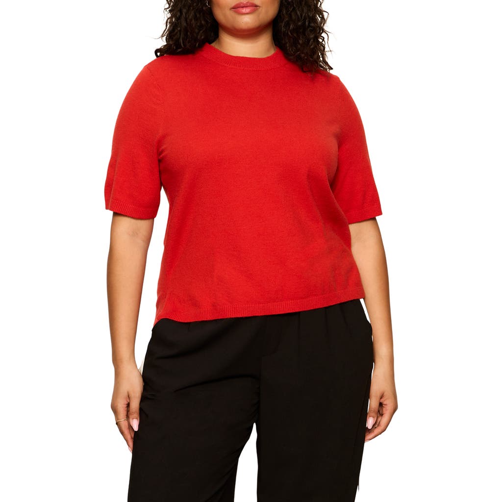 Sanctuary Perfect Short Sleeve Sweater T-shirt In Red Energy