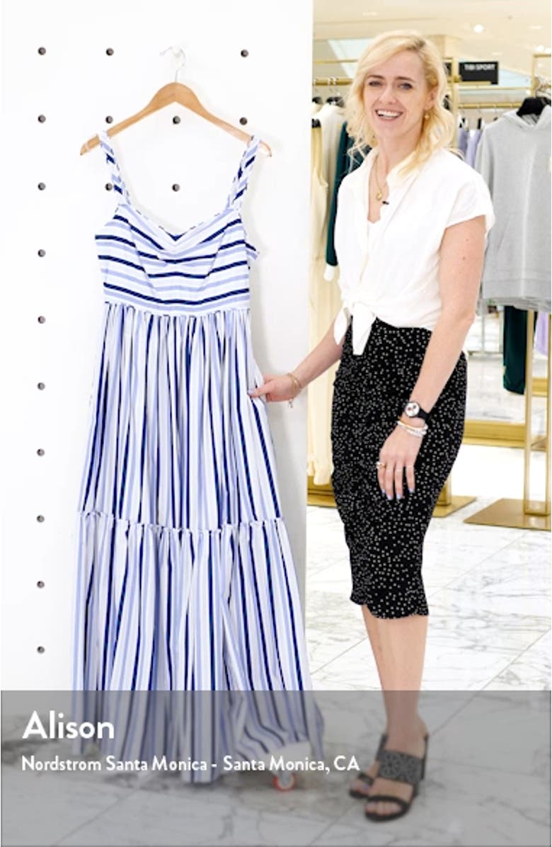 Shirting Stripe Tiered Maxi Dress, sales video thumbnail