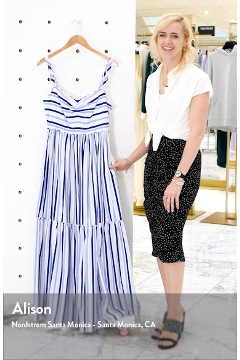 Shirting Stripe Tiered Maxi Dress video
