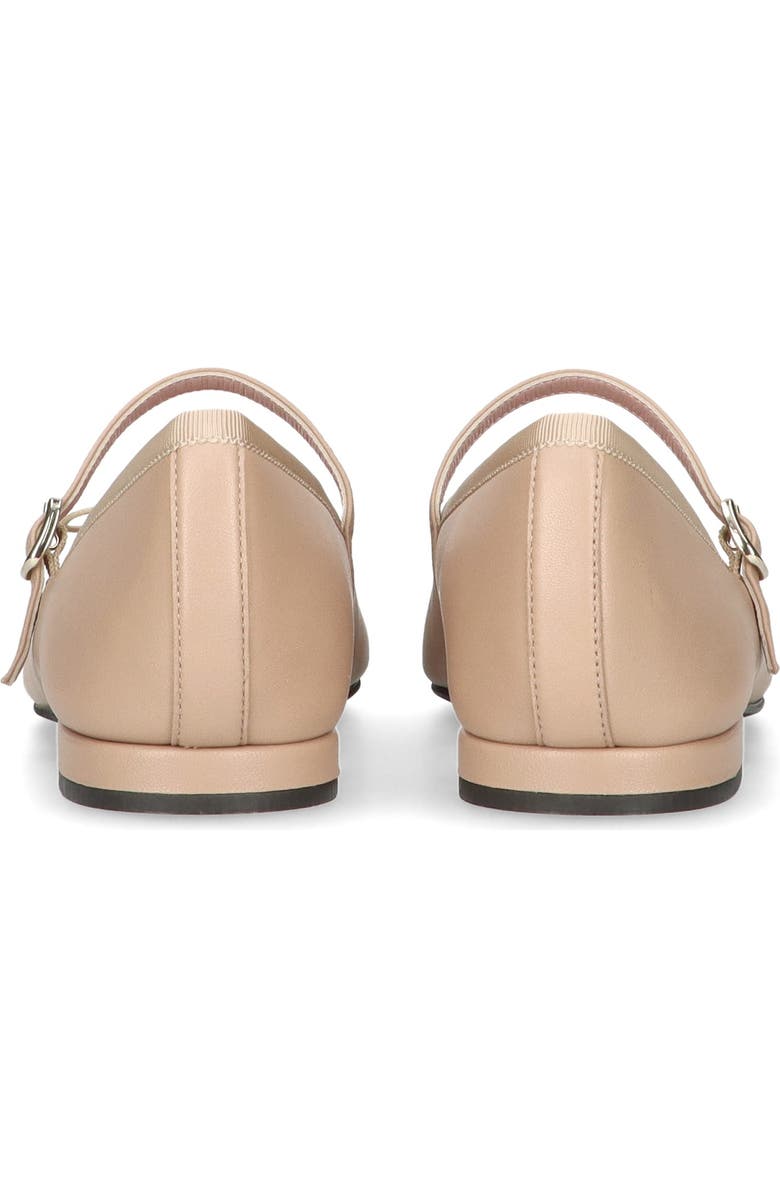 Pretty Ballerinas Round Toe Strap Ballet Flat With Heel, Alternate, color, Beige