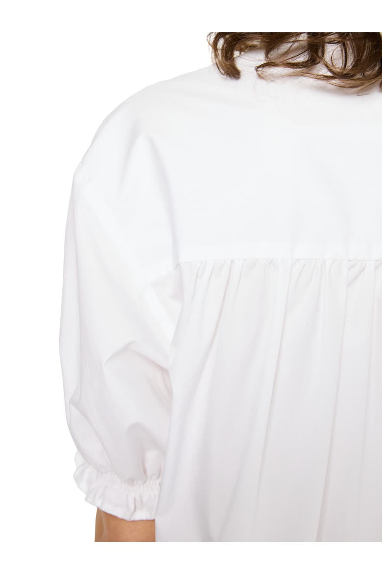 Annyr Ruffled Mandarin Collar Blouse, Alternate, color, White