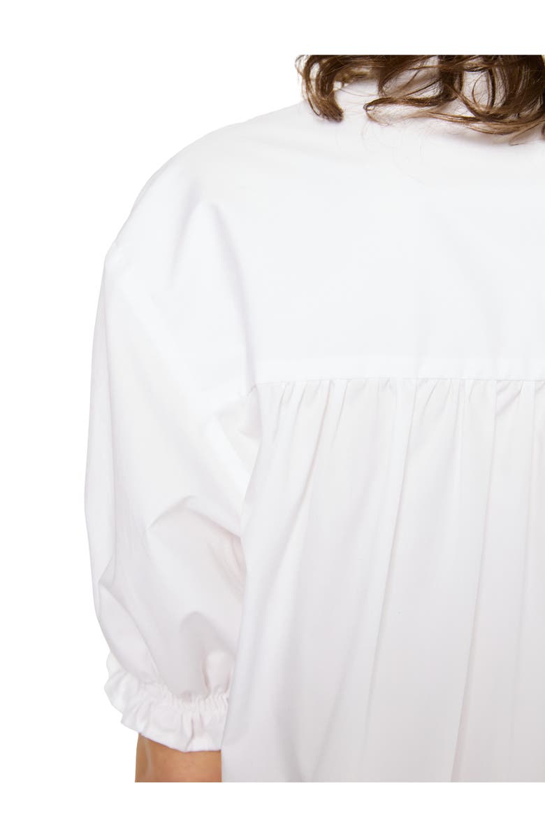 GERARD DAREL Annyr Ruffled Mandarin Collar Blouse, Alternate, color, White