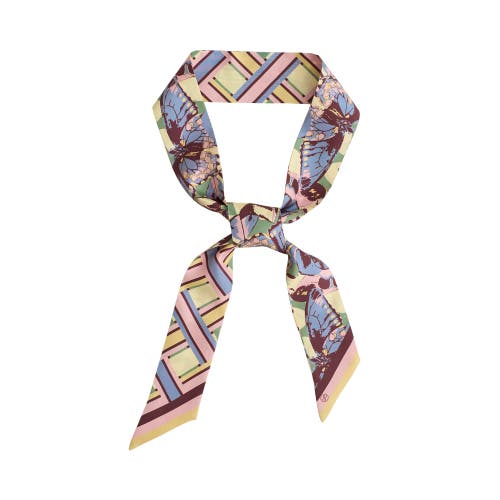 Lost Pattern Nyc Lost Pattern X Leatherology Silk Twill Skinny Scarf In Multi