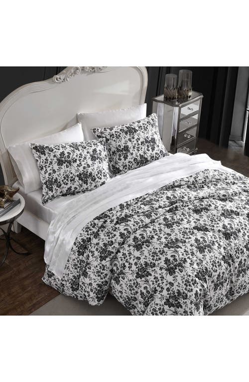Betsey Johnson Toile Duvet Cover & Sham Set In Black