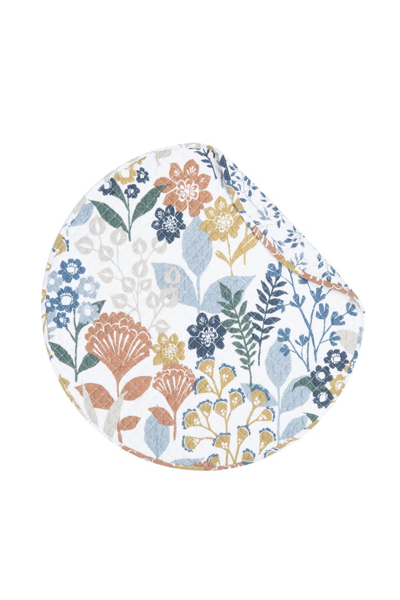 Delilah Round Placemats Set of 4, 17", Alternate, color, Orange