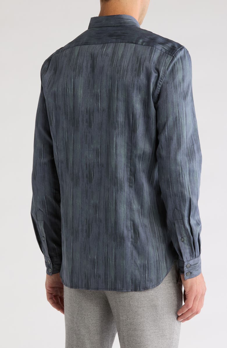 John Varvatos Ross Cotton Shirt, Alternate, color, Dusted Blue