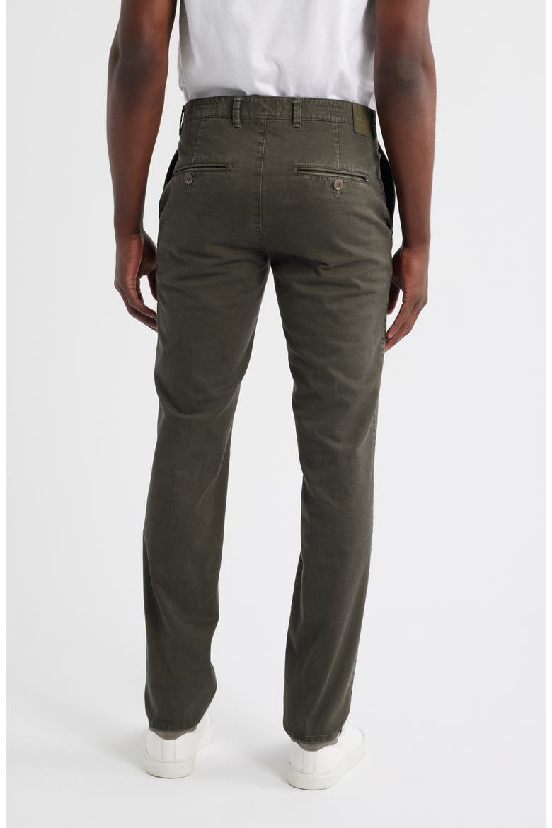 Fabio Flat Front Cotton Blend Pants, Alternate, color, OLIVE