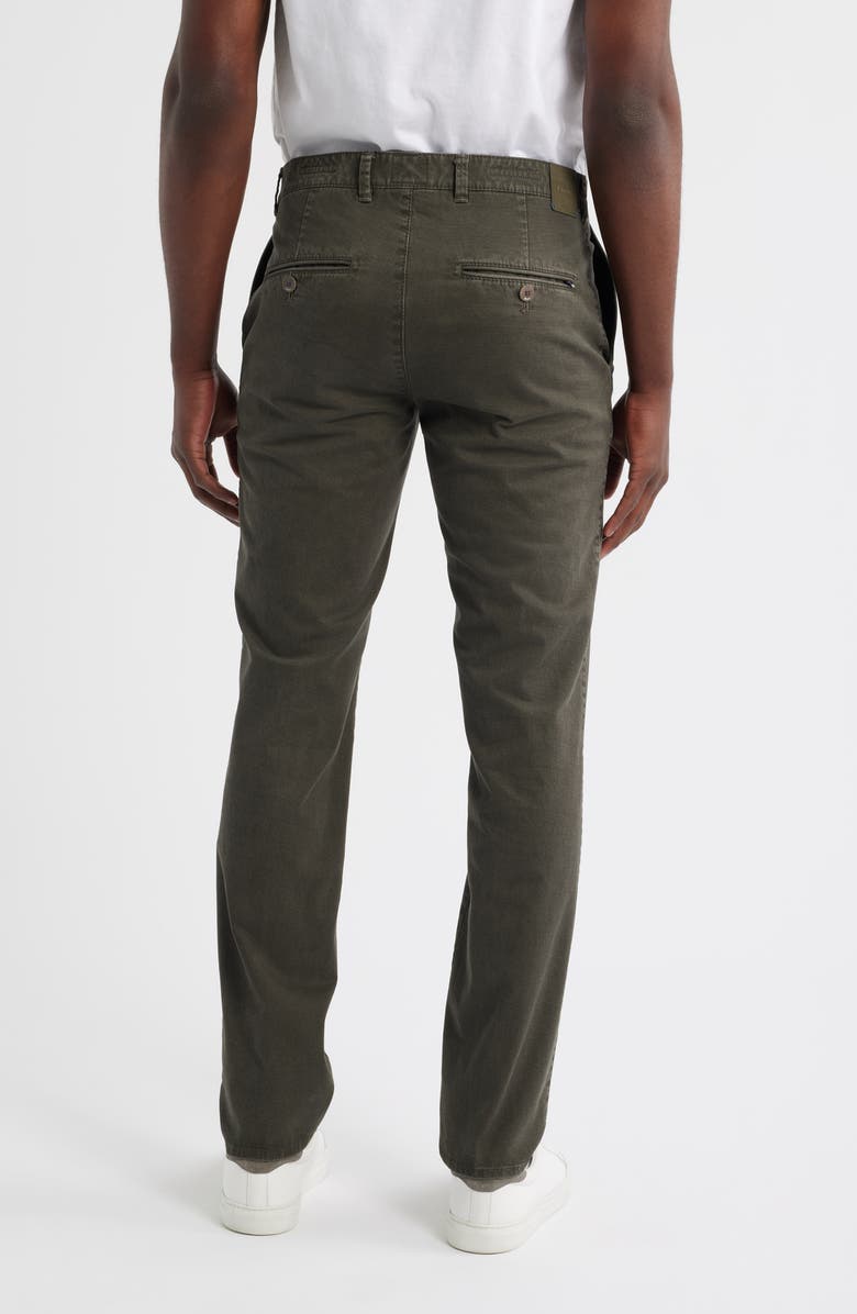 Brax Fabio Flat Front Cotton Blend Pants, Alternate, color, Olive
