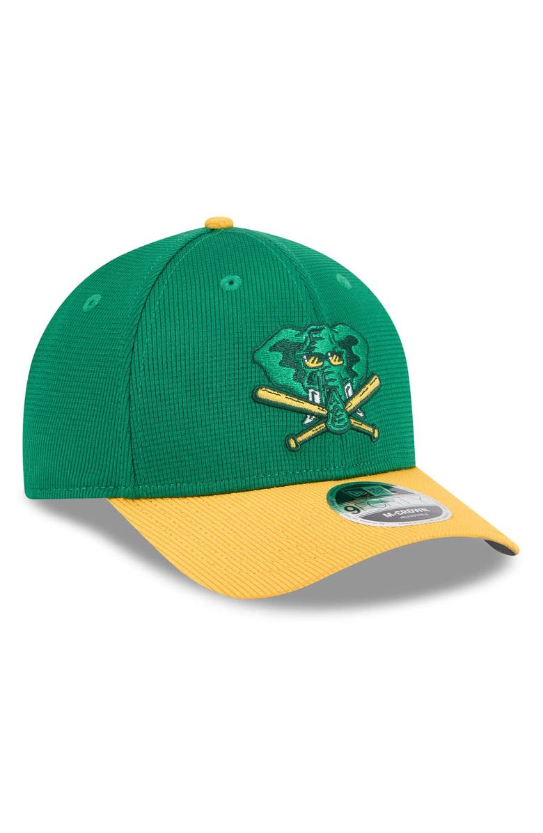 New Era Men's New Era  Green/Gold Athletics 2025 Batting Practice 9FORTY M-Crown Adjustable Hat, Alternate, color, 