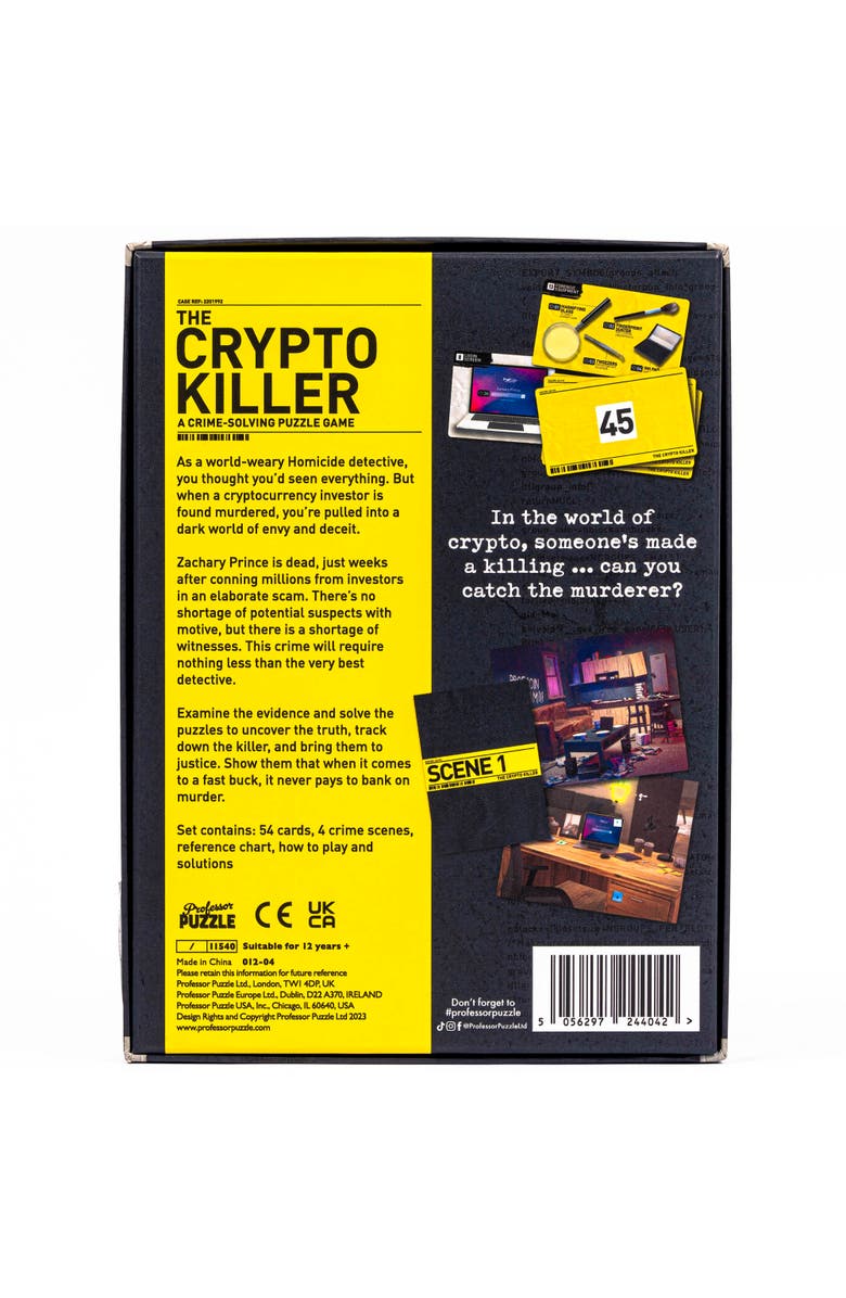 Professor Puzzle Crypto Killer Crimesolving Game Clues, Alternate, color, Multicolored