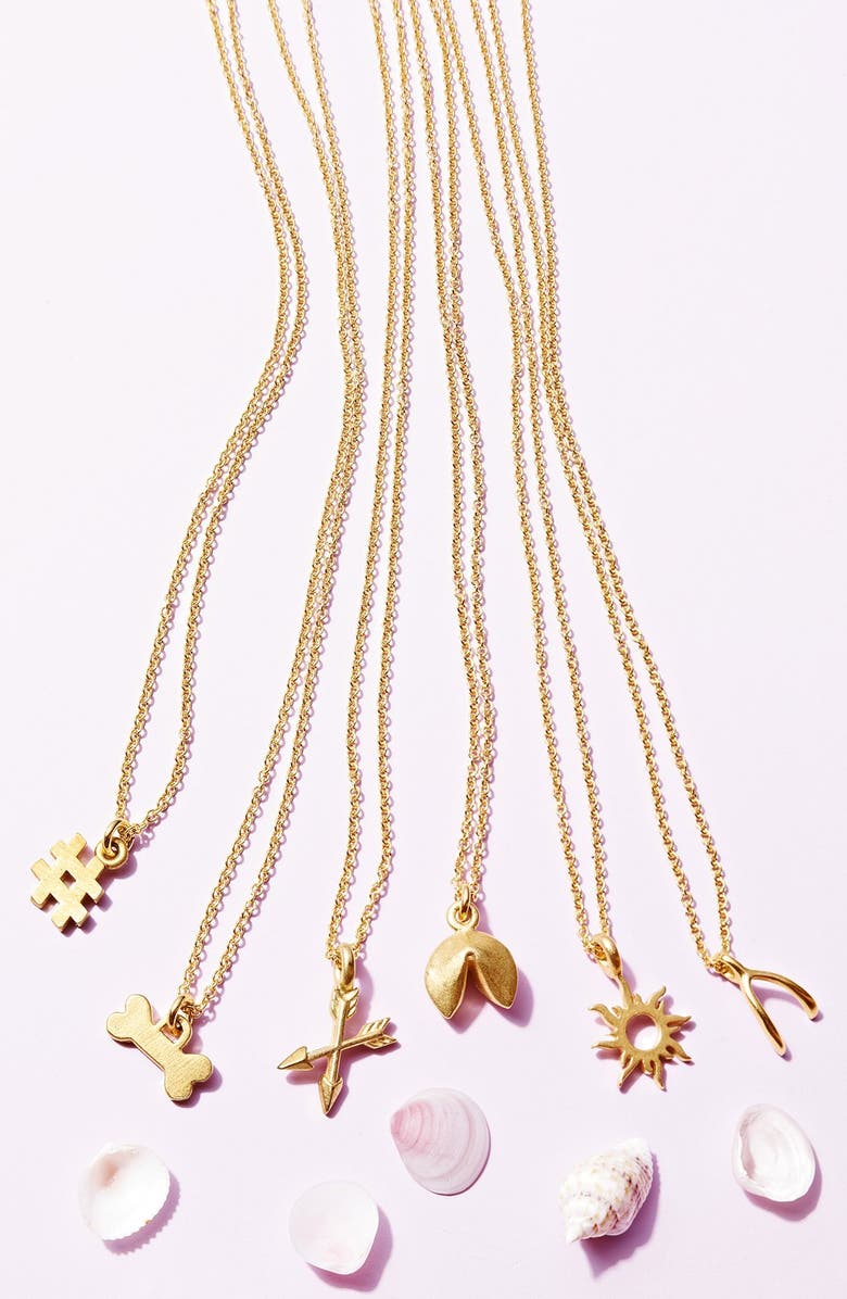 Dogeared Hashtag Pendant Necklace, Alternate, color, 