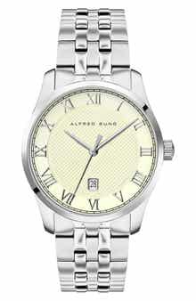 Alfred Sung Tempus Stainless Steel Bracelet Watch, 42mm