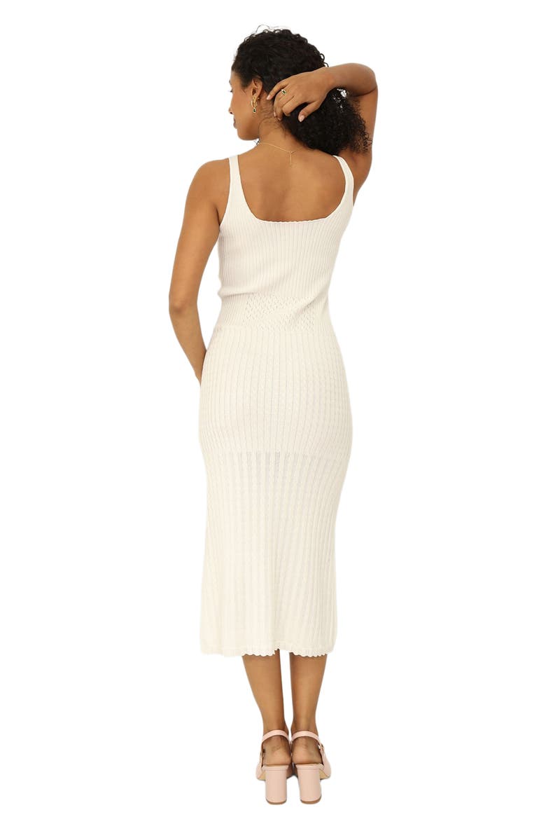 Belle & Bloom Sweet Nothings Midi Knitted Dress, Alternate, color, White