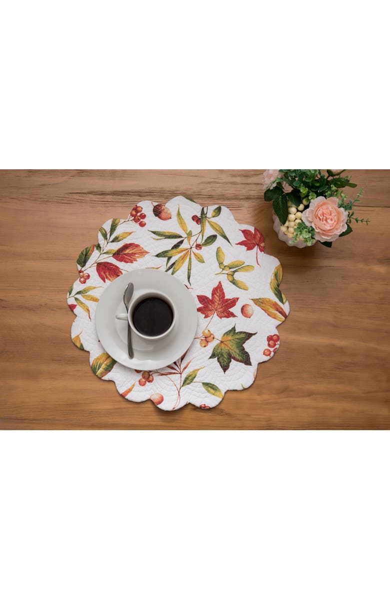C&F Home Camilla Round Placemats Set of 6, 17", Alternate, color, Green
