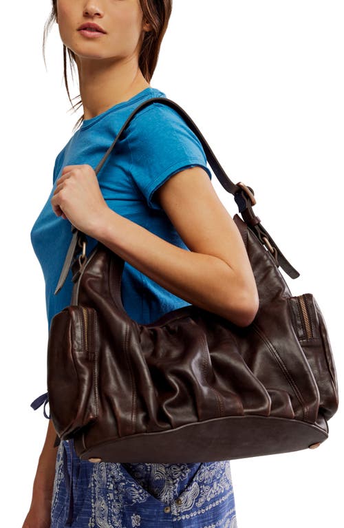 Free People We The Free Hattie Leather Shoulder Bag In Brown