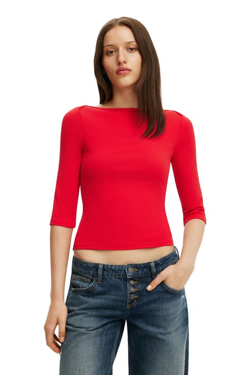 Women's 90s Boatneck ¾ Sleeve