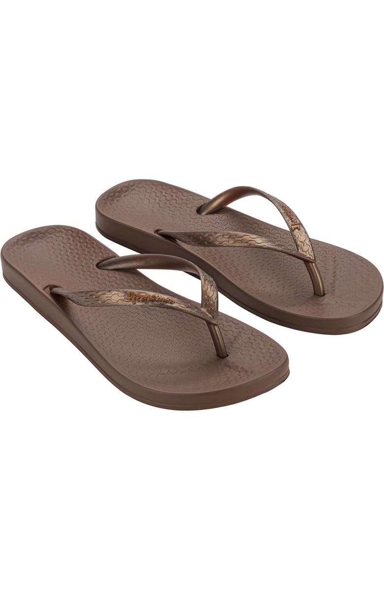 Ipanema Ana Flip Flop, Main, color, Brown/ Bronze