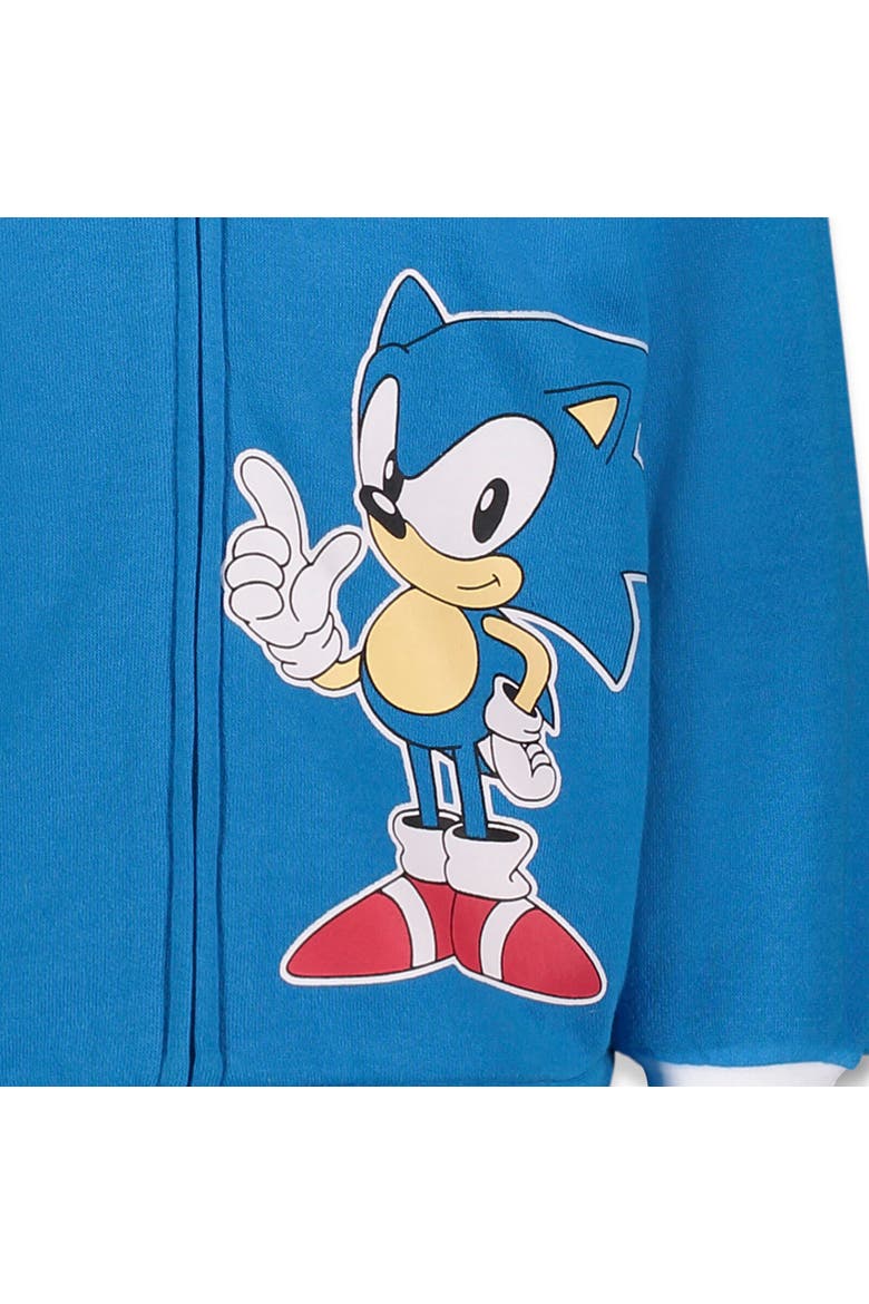 Sonic the Hedgehog Cosplay Zip-Up Hoodie, Alternate, color, Blue Sonic